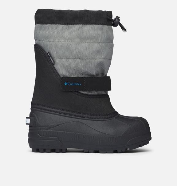 Columbia Powderbug Plus II Snow Boots Black Blue For Boys NZ8351 New Zealand